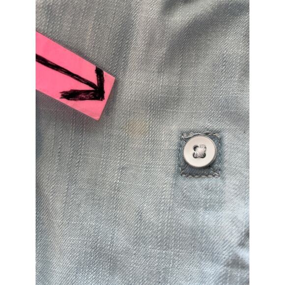 Gap Womens XL Bleached Indigo  Chambray Pockets Roll-up Sleeves Summer - Picture 3 of 8